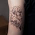 tattoo illustration anime style in lines