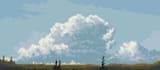 draw pixelart background landscape game art
