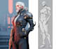 design futuristic sci fi mecha robots and pilots cyberpunk