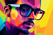 draw a professional pop art portrait