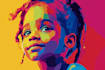 make awesome children wpap popart portrait