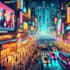 make an cyberpunk anime art