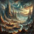 make an stunning fantasy landscape, background