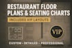create professional restaurant floor plans, seating charts, and VIP layouts
