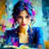 paint an original abstract expressionist art
