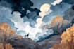draw a fantasy illustration in a definite style