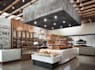 redesign modern 3d bakery, cookie, pastry shop interior, restaurant, cgi render