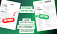 write an ats optimized CV, resume, cover letter, and optimize linkedin profile