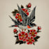 create any design in flash traditional tattoo style