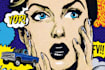 draw pop art portrait in roy lichtenstein style