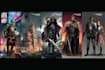 draw stylized character, game character, realistic character