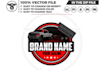 design high quality classic truck trailer logo