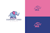 create a beautiful elephant logo