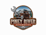design eye catchy mountain rider logo