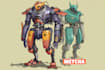 draw high quality robot, mecha concepts