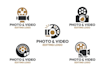 create a custom film logo with reel and camera elements