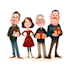 draw unique christmas cartoon caricature