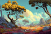 create fantasy landscape art