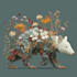 draw an animal and botanical illustration