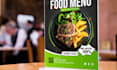 design cafe bar menu list restaurant food drinks menu banner with qr code