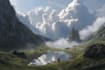 create fantasy landscape background