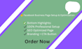 create and setup  facebook business page