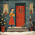 illustrate a holiday greeting card