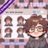 draw a custom animated pngtuber character model for streaming vtuber png tuber