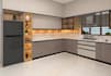 renovate kitchen from 2d layout, home interior moodboard, modular kitchen render