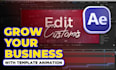 edit your after effects templates to customise video