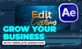 edit your after effects templates to customise video