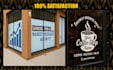 create shop front or storefront window graphics, window sticker, signage, decal