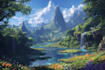 do stunning fantasy landscape, background illustration