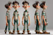 create a professional 2d digital character design