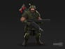 draw 2d game art military character design