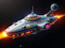 design spaceship, sci fi illustration and sci fi art