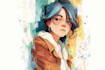 draw fantasy watercolor character or dnd character