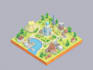 create 2d isometric illustration or map