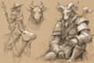make sketch a concept art and fantasy creature