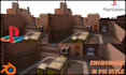 design retro ps1 buildings, low poly maps, roblox maps, pixel tilset maps