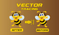 convert image to vector, trace logo to svg redraw  to ai