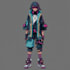 design anime character , cyberpunk character