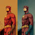 make a comic book superhero illustration