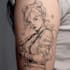 tattoo illustration anime style in lines