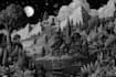 draw a black and white illustration