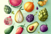 illustrate digitally realistic fruits or veggies