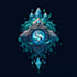create fantasy game logo with cool unique magic style