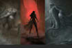 do sci fi horror and fantasy scene concept art illustrations