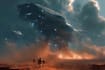 design a sci fi spaceship art