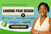 design shopify landing page product page gempages pagefly replo